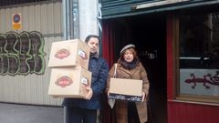  Javier Infantes, responsable Serhs foods Oviedo, y Bel�n Su�rez Prieto, organizadora de las meriendas-cenas solidarias 
