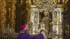 En una imagen de archivo, una celebraci�n lit�rgica en la Catedral de Santiago