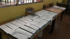 Papeletas electorales de las elecciones municipales, regionales y europeas de 2019