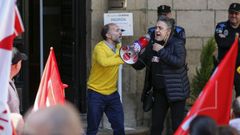 J�come, en el momento de su discusi�n con la sindicalista.