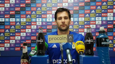 David Fern�ndez durante la rueda de prensa de esta ma�ana