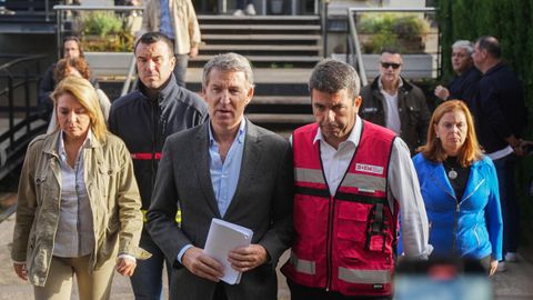 Alberto Nez Feijoo, junto con el presidente de la Generalitat Valenciana, Carlos Mazn