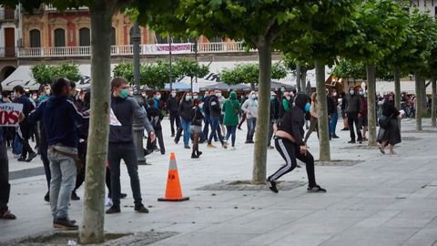 Una manifestacion ilegal de protesta y apoyo al terrorista de ETA Patxi Ruiz