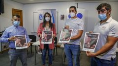 Falque, Sampedro, G�mez y Paz, en la presentaci�n del concurso