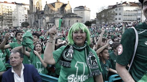 O Carballiño se tiñó de verde una vez más para festejar con su equipo.
