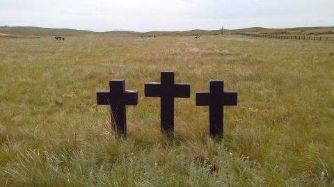 Visin del cementerio de Spassk, una fosa comn donde estn enterrados aproximadamente 7.700 cuerpos (prisioneros de guerra e internados civiles extranjeros).