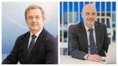 Carlos L�pez Carregado y Guillermo Cuesta, director y subdirector del astillero de Navantia en Belfast