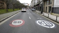 En marzo del 2017 se redujo la velocidad de paso por la Ronda da Muralla de Lugo, de 50 a 30 por hora