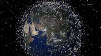 Recreación del impacto que podría generar la basura espacial en nuestro planeta derivada de las megaconstelaciones de satélites