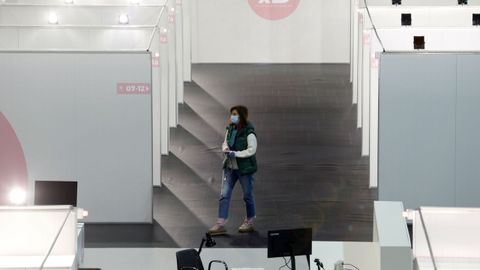 el hospital provisional H144 que se ha montado en el recinto ferial gijon�s 'Luis Adaro',