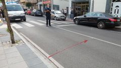 La Polic�a Local elabora el atestado en el lugar en el que se produjo el accidente