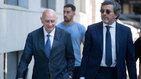 El exministro del Interior, Jorge Fern�ndez D�az, antes de comparecer en el caso Kitchen