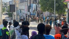 Una imagen de los conflictos de los pasados d�as en las calles de Somalia