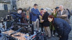 El conselleiro de Cultura, Jos Lpez Campos, con el actor Luis Iglesia (centro de la imagen).