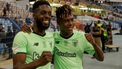 Iaki y Nico Williams, tras el partido ante el Atltico de Madrid