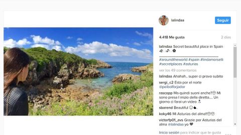 Perfil de Instagram de Linda Morselli.Perfil de Instagram de Linda Morselli