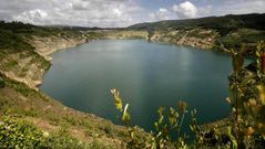 El lago ocupa la antigua mina de lignito