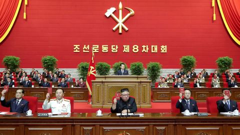 Kim Jong-un, en el congreso del partido norcoreano