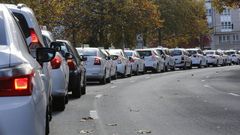 La huelga de taxis, en im�genes
