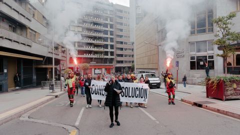 Huelga en Ourense: manifestacin.