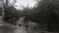 El ro Verdugo a primera hora de este viernes a su paso por Ponte Caldelas