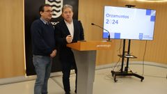 Raimundo Gonzlez Carballo y Miguel Anxo Fernndez Lores presentaron este viernes el proyecto de presupuestos de Pontevedra. 