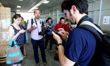 Los bloggers visitaron las instalaciones de la Cooperativa de O Val y los invernaderos.