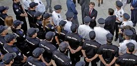 Feijoo asisti� con el delegado del Gobierno al acto de bienvenida a los nuevos agentes de la Polic�a Auton�mica.