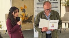 Nerea G�mez e Xos� Manuel Varela, presentando a s�a obra d�as atr�s na Feira das Letras de Baio