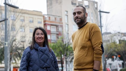 La portavoz del colectivo de la Semana Santa inclusiva, Blanca Ribelles, y Albert Llueca, cofrade que vot� a favor de la entrada de las mujeres