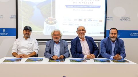 Gerson Iglesias, Rosendo Fernndez, Mikel Martnez y Antonio Lombarda en el presentacin del IV Campionato de Tapas e Pinchos.