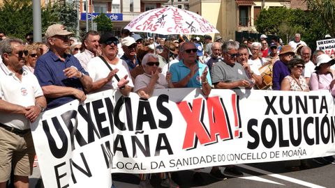Una de las ultimas movilizaciones de los vecinos, el dia anterior a la inauguraci�n del centro de Sisalde.