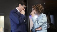 Salvador Illa y Mar�a Jes�s Montero, en octubre pasado durante un foro en Barcelona.