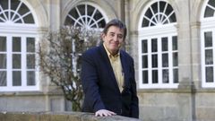 Luis Garca Montero, director del Instituto Cervantes, este viernes en Santiago. 