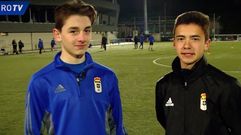 Los jugadores Rober y Lucas (Real Oviedo Cadete B)
