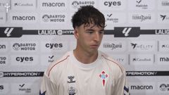 El central del Celta Fortuna Quique Ribes, tras el triunfo ante el Ceuta.