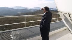 Vista desde el radar del Chan das Lagoas. Al fondo un parque de Dumbr�a. Al lado habr� otro, y muy cerca, el de Monte da Tella.