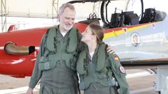 Felipe VI y la Princesa Leonor realizan un vuelo de instrucci�n en la Academia General del Aire, en Murcia
