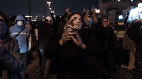 La plaza Abadi, de Teher�n, volvi� a ser el epicentro de las protestas por tercer d�a consecutivo