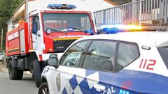 Imagen de archivo de servicios de emergencia y Polic&iacute;a Local en un accidente.