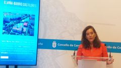 La alcaldesa, In�s Rey, durante una rueda de prensa este mi�rcoles