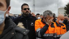 Concentraci�n a las puertas de la refiner�a Repsol