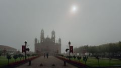 La densa niebla que cubr�a la zona no desanim� a los peregrinos