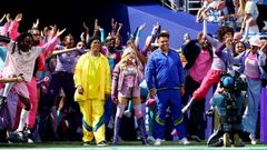 Madonna, junto a Ronaldinho y Ronaldo Nazario.
