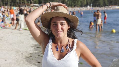 Rita Alonso Allegue, en la playa de A Madalena, su sitio preferido en el mundo