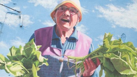 �A greleira de 50 p�s�, uno�de los murales de Yoseba MP en Ordes.