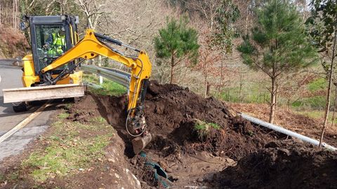 Obra en la EP-8402 en la que se produjo en incidente con la tuber�a