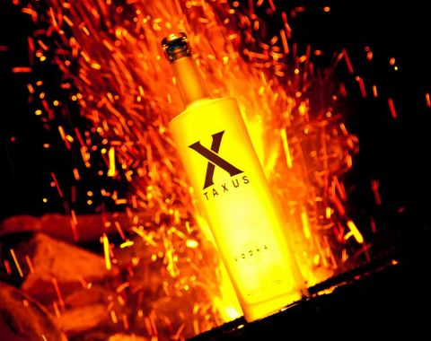 Taxus, el vodka elaborado con agua de un manantial de Os Teixois.