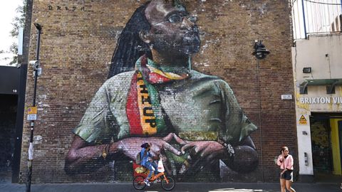Mural en una calle de Brixton, un barrio con mayor�a negra