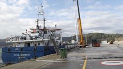 Un mercante�con destino a Turqu�a trata de asegurar su carga en Celeiro